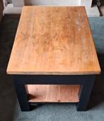 Eiken salontafel met ondertafel en lade., Huis en Inrichting, Tafels | Salontafels, Ophalen, Gebruikt, 100 tot 150 cm, 50 tot 100 cm