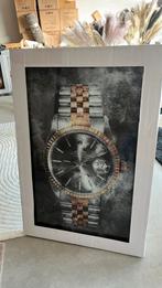 LAATSTE PLEXIGLAS SCHILDERIJ ROLEX DATEJUST GREY GOLD 120x80, Ophalen, Zo goed als nieuw
