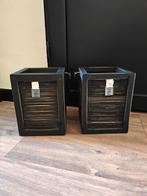 Lantaarn, Huis en Inrichting, Woonaccessoires | Kandelaars en Kaarsen, Zwart, Ophalen of Verzenden, Zo goed als nieuw, Hout