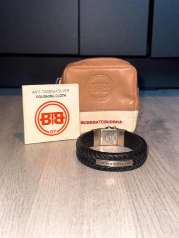 Buddha to Buddha Komang Armband Leer Zwart beschikbaar voor biedingen