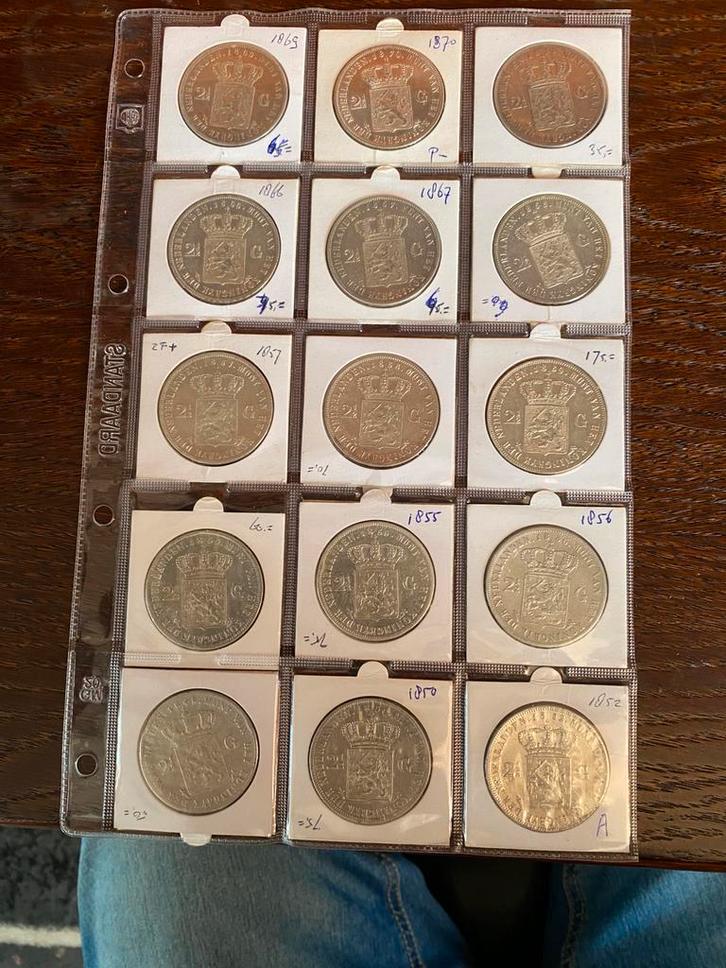 15 zilveren knaken periode 1800, Postzegels en Munten, Munten | Nederland, Koning Willem III, Ophalen of Verzenden