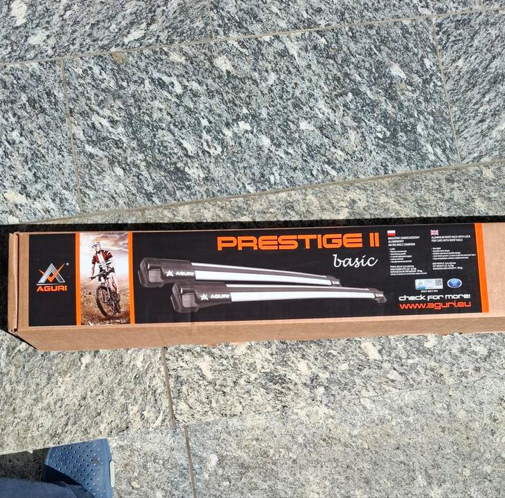 Aguri Prestige 2 (S2) Dakdragerset Aluminium, Auto diversen, Dakdragers, Zo goed als nieuw, Ophalen