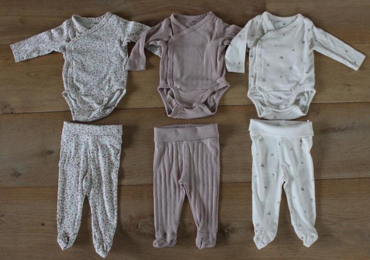 3 setjes romper/broekje van H&M 62, Kinderen en Baby's, Babykleding | Maat 62, Gebruikt, Meisje, Setje, Ophalen of Verzenden