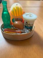 Miniatuur snack setje, Verzamelen, Poppenhuizen en Toebehoren, Poppenhuis, Gebruikt, Ophalen of Verzenden