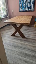 Mango houten eettafel 200x90, Ophalen, 200 cm of meer, 50 tot 100 cm, Zo goed als nieuw