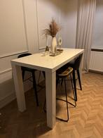 Bartafel met 4 krukken - KOOPJE!!, Ophalen, Gebruikt, Met voetsteun, 90 cm of meer