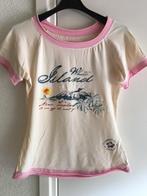 Napapijri shirt t-shirt beige roze mt print mt S NIEUW, Kleding | Dames, Verzenden, Beige, Nieuw, Korte mouw