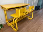 Vintage schoolbankje tekentafeltje kids, Kinderen en Baby's, Kinderkamer | Tafels en Stoelen, Ophalen, Gebruikt, Tafel(s)