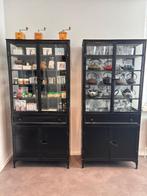 Stalen Vitrine Kasten Vintage, Ophalen, Vintage, 50 tot 100 cm, Zo goed als nieuw