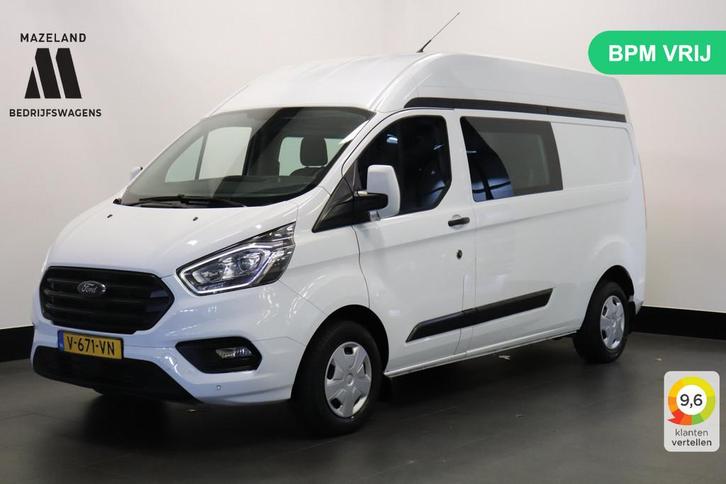 Ford Transit Custom 2.0 TDCI L2H2 Dubbel Cabine EURO 6 - Air, Auto's, Bestelauto's, Bedrijf, Te koop, ABS, Airbags, Airconditioning