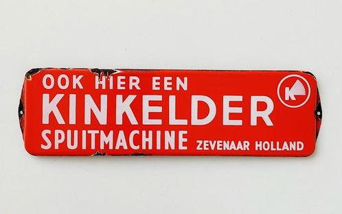 Oud Emaille Bord Kinkelder Zevenaar Reclamebord Deurpostje, Verzamelen, Merken en Reclamevoorwerpen, Gebruikt, Reclamebord, Verzenden