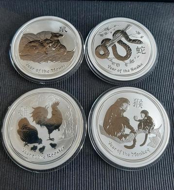 1 Troy Ounce ZILVER MUNTEN LUNAR II. beschikbaar voor biedingen