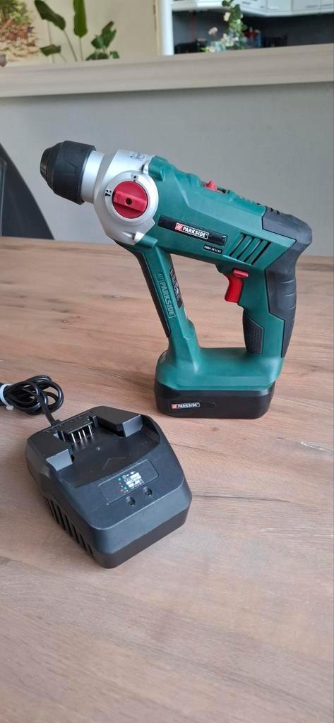 Parkside accu klop/boormachine., Doe-het-zelf en Verbouw, Gereedschap | Boormachines, Zo goed als nieuw, Boor- en/of Breekhamer