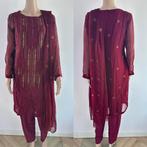 Salwar kameez anarkali churidar saree lengha jurk bordeaux S, Kleding | Dames, Ophalen of Verzenden, Zo goed als nieuw, Maat 36 (S)