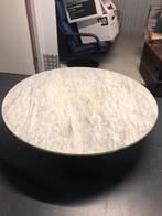 Ronde salontafel marmer natuursteen, Rond, Gebruikt, Ophalen, 50 tot 100 cm