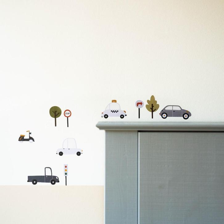 Voertuigen muurstickers voor de kinderkamer of babykamer, Kinderen en Baby's, Kinderkamer | Inrichting en Decoratie, Nieuw, Wanddecoratie