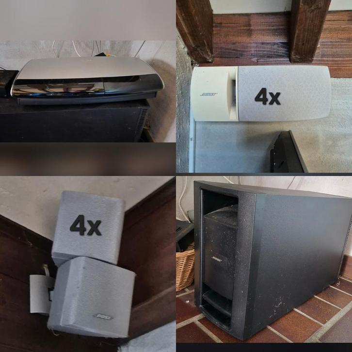 Bose AV18 + 4x acoustimass + 4x 161 speakers + subwoofer, Audio, Tv en Foto, Home Cinema-sets, Gebruikt, Overige spelers, Overige merken