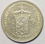 1/2 gulden 1928 Wilhelmina, Postzegels en Munten, Munten | Nederland, ½ gulden, Zilver, Koningin Wilhelmina, Losse munt