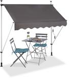 klemzonnescherm - balkon - 200 cm breed - grijs - markies, Ophalen, Duitsland, Nieuw, Info@relaxdays.de