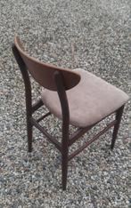 Set van 6Farstrup teakhouten design stoelen STOF NAAR KEUZE, Ophalen, Zo goed als nieuw, Bruin, Stof