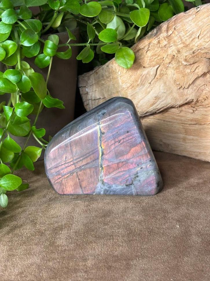 Oranje/roze Labradoriet, Verzamelen, Mineralen en Fossielen, Mineraal, Ophalen of Verzenden