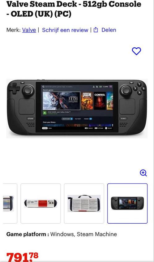 Valve Steam Deck OLED 512GB - Nieuw!, Spelcomputers en Games, Games | Pc, Nieuw, Overige genres, 1 speler, Vanaf 3 jaar, Ophalen of Verzenden