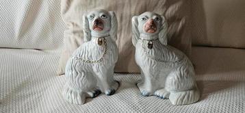 Set 2 staffordshire honden, hoogte 26 cm beschikbaar voor biedingen