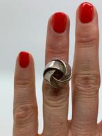 T267 Prachtige zilveren modernist ring maat 15,5, Ophalen of Verzenden, Zilver, Ring