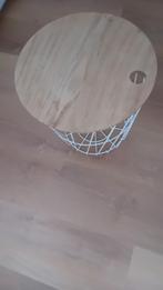 tafeltje Bijzet tafeltje/ draad mand zgan 40x 40, 45 tot 60 cm, Minder dan 55 cm, Rond, Ophalen of Verzenden