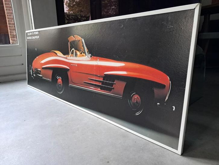 Poster in lijst Mercedes-Benz 300 SL Roadster 158 cm bij 53, Verzamelen, Posters, Gebruikt, A1 t/m A3, Ophalen