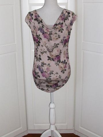 Object grijze floral bloemen print jurk, maat S beschikbaar voor biedingen