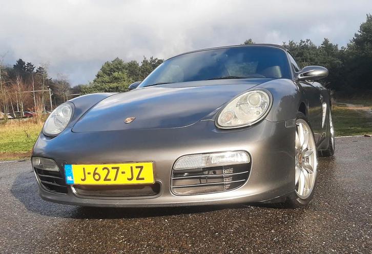 Porsche 2008 Grijs, Auto's, Porsche, Particulier, Boxster, ABS, Benzine, Euro 4, Cabriolet, Handgeschakeld, Geïmporteerd, Zilver of Grijs