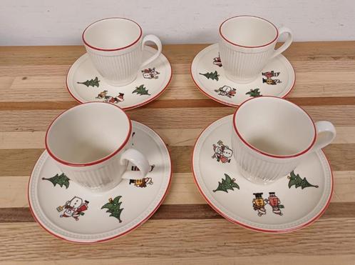 Wedgwood Windsor Christmas kop en schotels - 4 stuks, Huis en Inrichting, Keuken | Servies, Kop(pen) en/of Schotel(s), Wedgwood