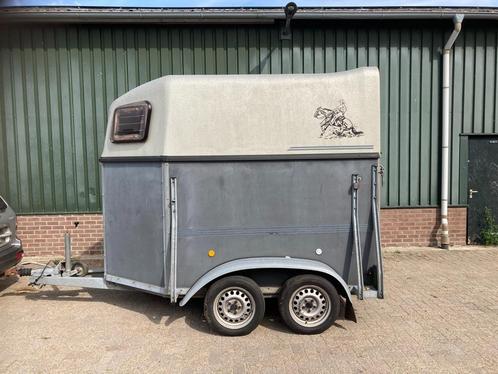 Bockman 2 paards Trailer, Dieren en Toebehoren, Paarden en Pony's | Trailers en Aanhangwagens, Gebruikt, 2-paards trailer, Hout