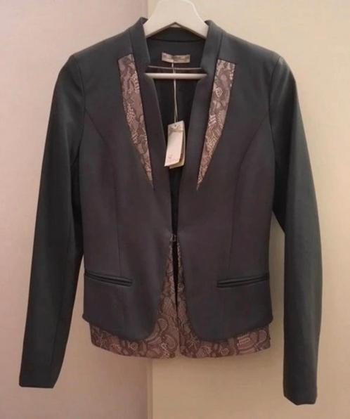 Supertrash - Blazer jasje grijs roze np €119 - mt 164, Kinderen en Baby's, Kinderkleding | Maat 164, Zo goed als nieuw, Meisje