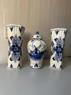 setje van 3 vazen, Delfts blauw, Ophalen of Verzenden