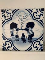 Delfsblauw schilderij Jip en janneke Hugo Kaagman, Antiek en Kunst, Ophalen of Verzenden