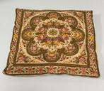 Antiek kussen geborduurd bloem bloemen patroon 40x40 cm, Ophalen of Verzenden