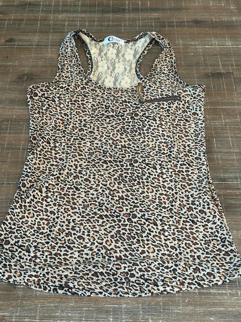 Tijgerprint topje maat L Chic Girl, Kleding | Dames, Tops, Nieuw, Maat 42/44 (L), Bruin, Zonder mouw, Ophalen of Verzenden
