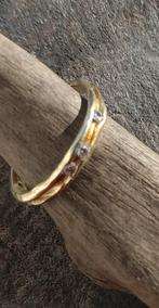 Artistiek g.g. ringetje, 14 k., maat 18., Sieraden, Tassen en Uiterlijk, Gebruikt, Ophalen of Verzenden, 17 tot 18, Dame of Heer