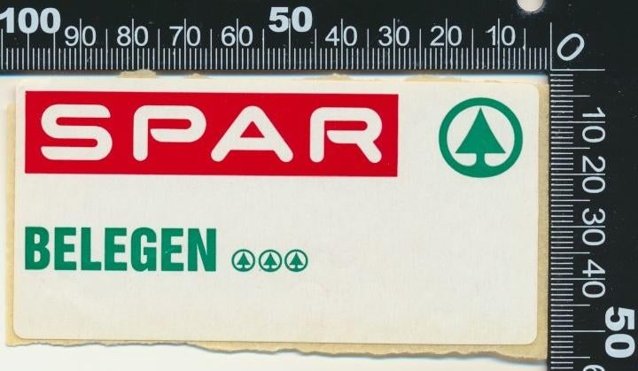 Sticker: Spar - Belegen, Verzamelen, Ophalen of Verzenden, Zo goed als nieuw, Bedrijf of Vereniging
