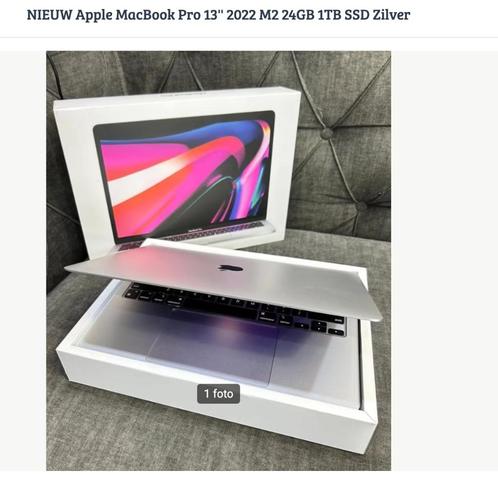 NIEUWE Apple MacBook Pro 13'' 2022 M2 24GB 1TB SSD Zilver, Computers en Software, Apple Macbooks, Nieuw, MacBook Pro, 13 inch