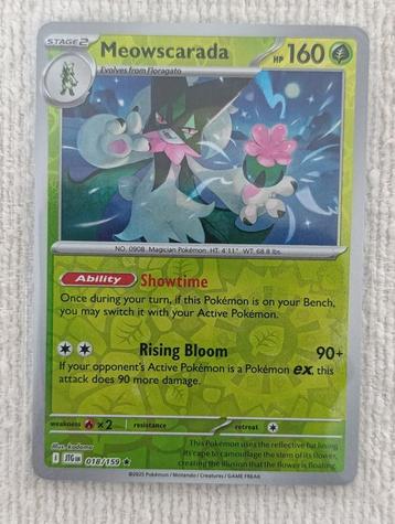 Meowscarada JTG - 018/159 - Reverse Holo beschikbaar voor biedingen