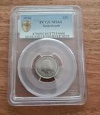 25 cent 1950 PCGS MS64 POP 2/4, Ophalen of Verzenden, Koningin Juliana, 25 cent, Losse munt