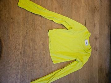 Fel/neon groene crop top lange mouwen ronde hals JJXX beschikbaar voor biedingen