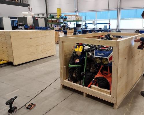 Houten krat voor 2 motoren geheel compleet in delen, Motoren, Accessoires | Overige, Gebruikt, Ophalen