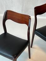 Niels Otto Moller 71 eetkamerstoelen 3x vintage prijs p/stuk, Huis en Inrichting, Stoelen, Gebruikt, Drie, Zwart, Vintage