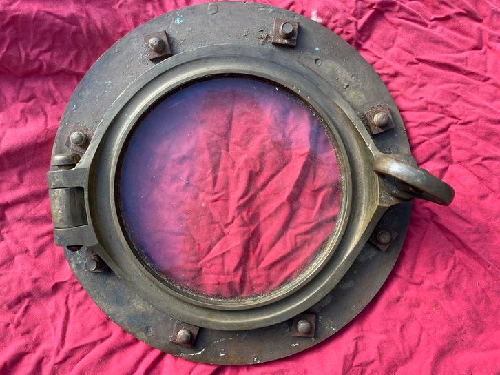 Antieke Patrijspoort - Scheepsraam, Antiek en Kunst, Antiek | Koper en Brons, Brons, Ophalen