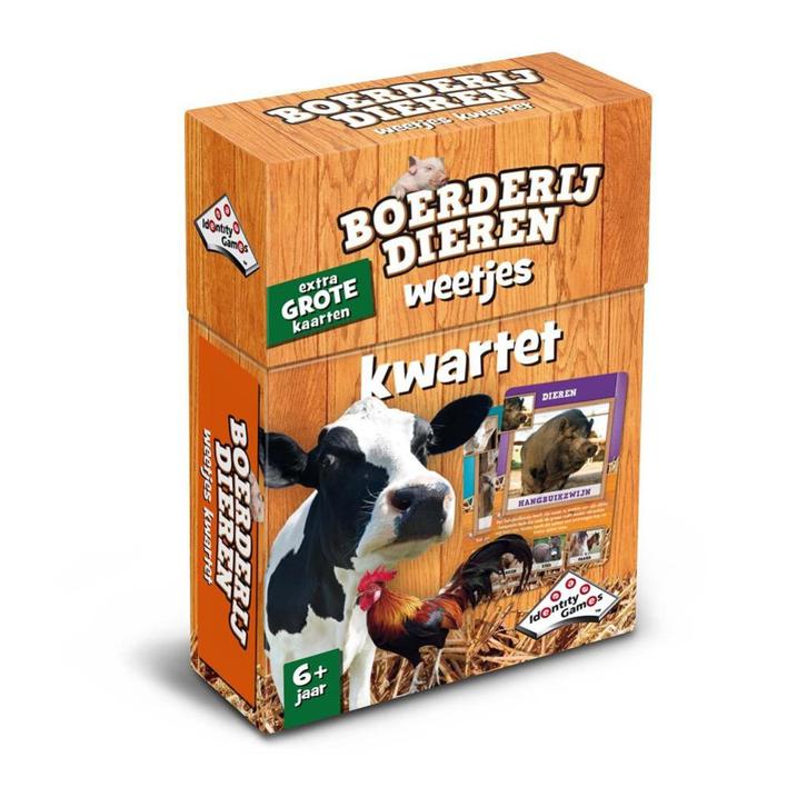 Boerderij Dieren Kwartet, Hobby en Vrije tijd, Gezelschapsspellen | Kaartspellen, Nieuw, Ophalen of Verzenden