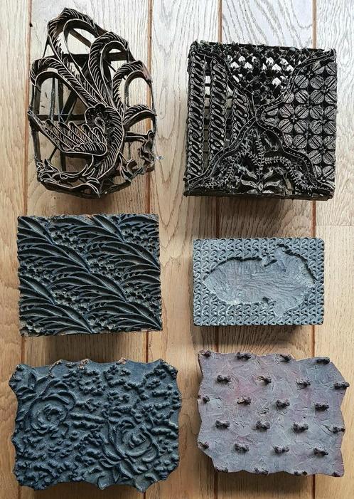 Diverse stempels voor batik doeken?, Verzamelen, Militaria | Algemeen, Overige soorten, Kunstobject, Overige gebieden, Ophalen of Verzenden
